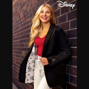 Fun.com Classic Disney Mickey Mouse Blazer, Women's Size 8 - Black/White